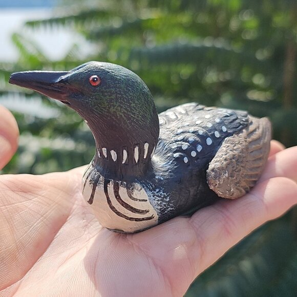 Duck Loon Figurines Resin Bird Decor Painted Animals Mallard Desk Decor - Picture 7 of 16